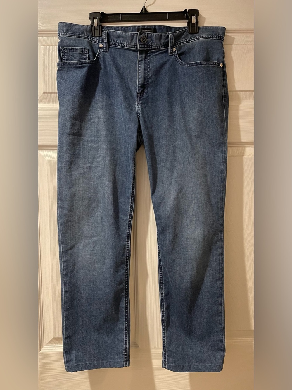 Alberto Modern Fit "Stone" Dynamic Super-Stretch Jeans - Sz 35 X 32
